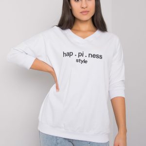 Wholesale White sweatshirt with the inscription Jolanda RUE PARIS