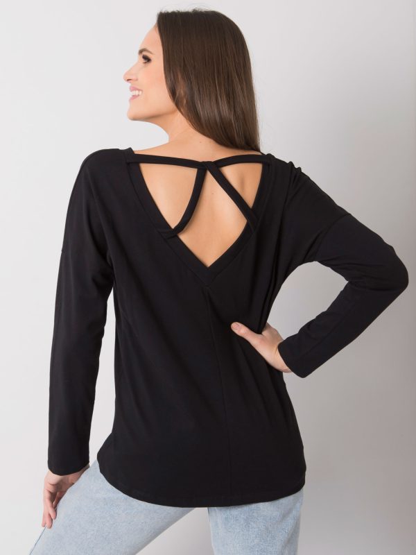 Wholesale Black Women's Long Sleeve Blouse Libourne RUE PARIS