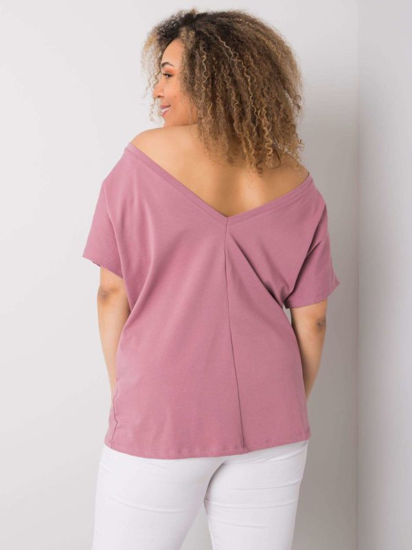 Wholesale Beverly Plus Size Dirty Pink T-Shirt