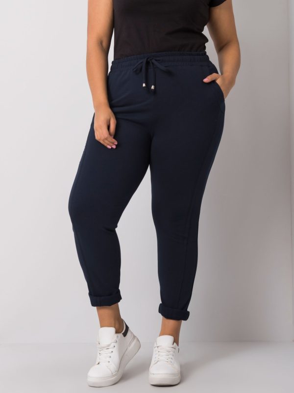 Wholesale Navy blue plus size sweatpants Alva