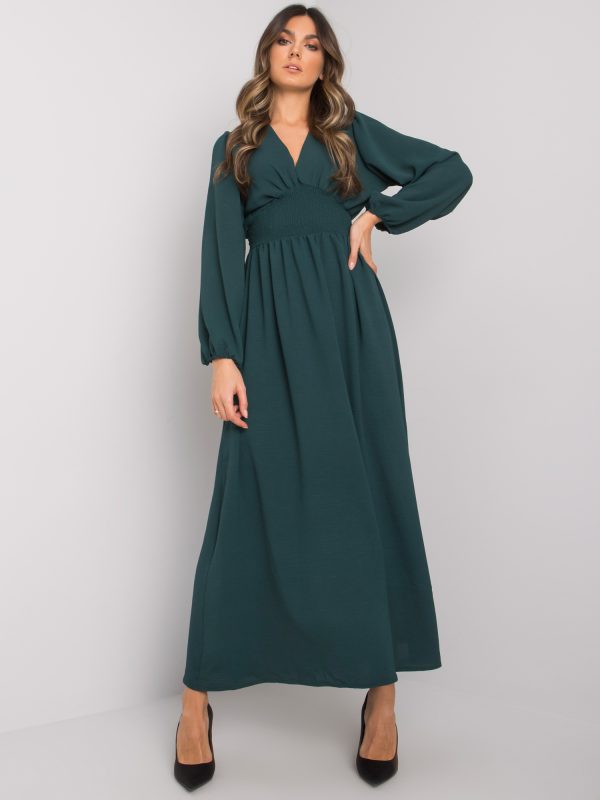 Wholesale Dark green maxi dress Cortinada RUE PARIS