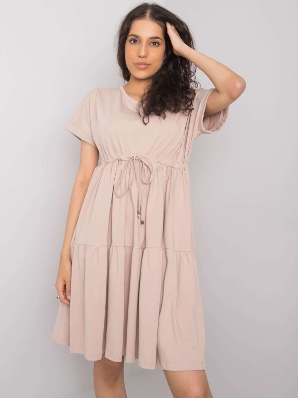 Wholesale Beige casual dress Sebille RUE PARIS