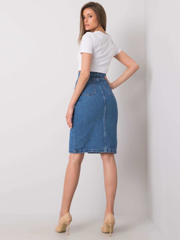 Wholesale Blue denim skirt Rayne RUE PARIS