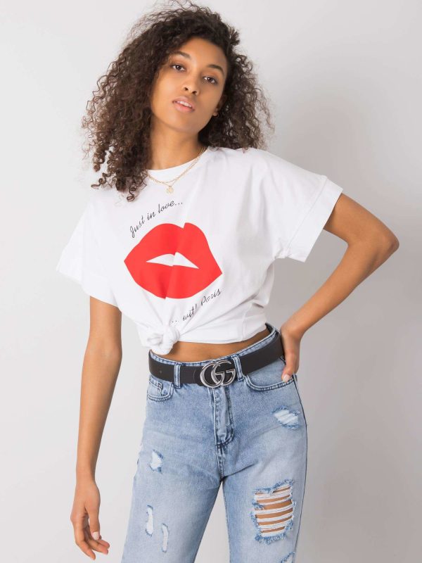 Wholesale White T-shirt with print Caddie RUE PARIS