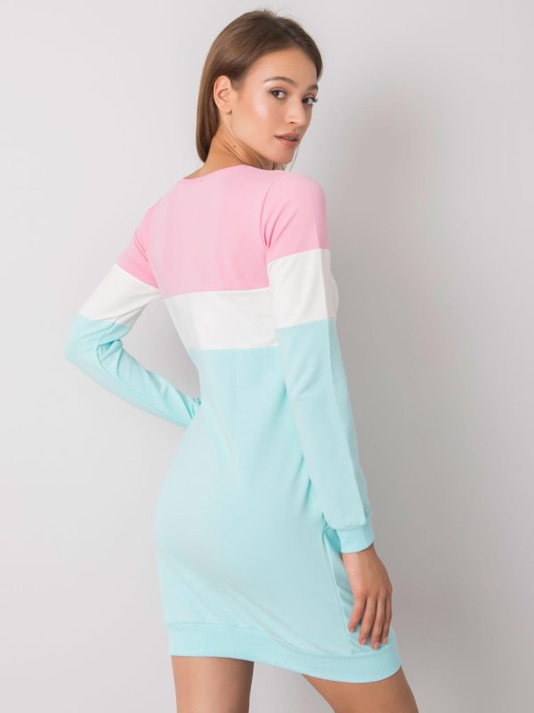 Wholesale Pink and mint dress Feliciana RUE PARIS