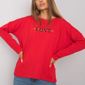 Wholesale Red Long Sleeve Blouse Rochester RUE PARIS