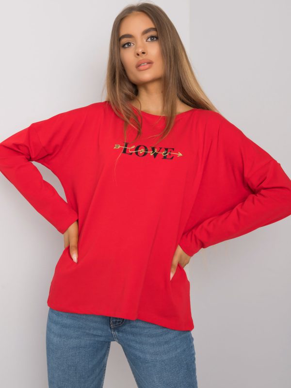 Wholesale Red Long Sleeve Blouse Rochester RUE PARIS