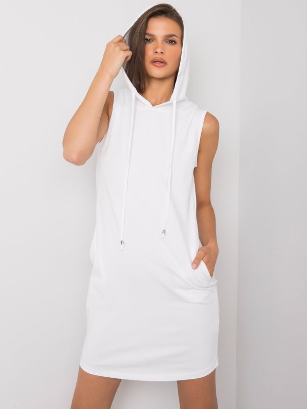 Wholesale Molly RUE PARIS White Hooded Dress