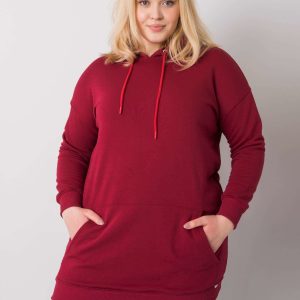 Wholesale Burgundy plus size Luna hoodie