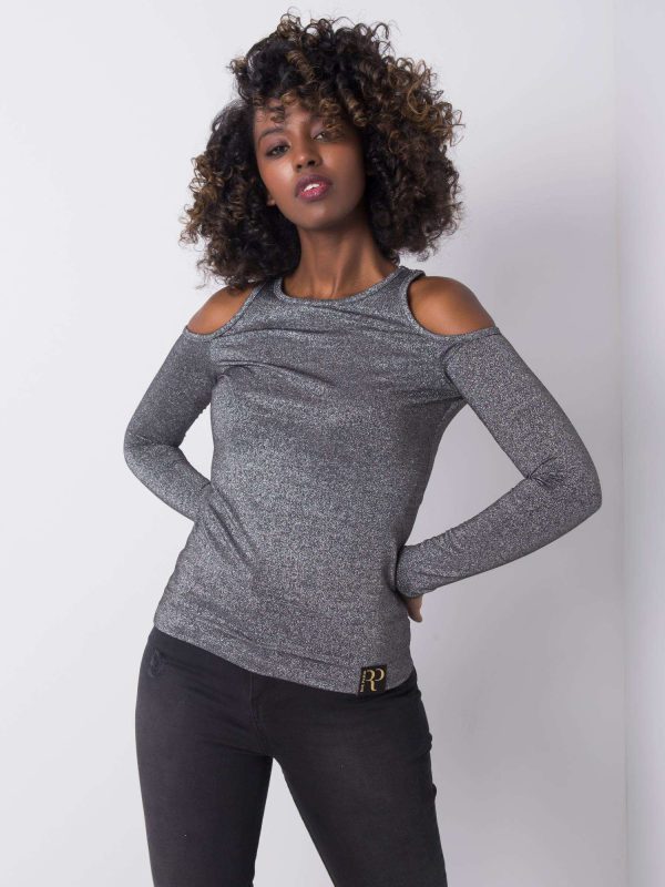 Wholesale Silver blouse with cutouts Issla RUE PARIS