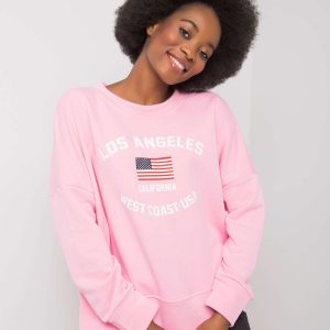 Wholesale Pink sweatshirt with print Loretta RUE PARIS