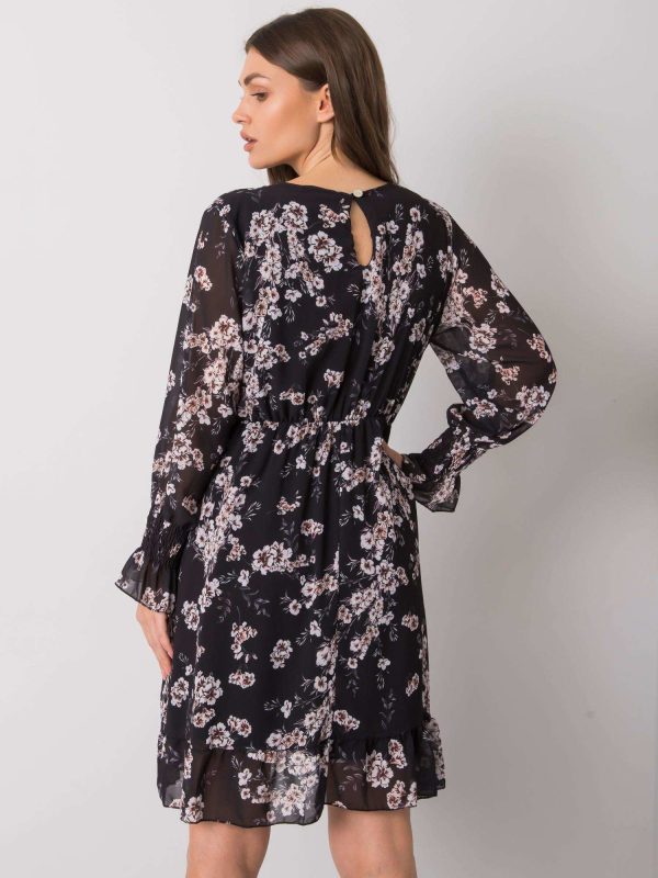 Wholesale Black Floral Dress Tamila RUE PARIS