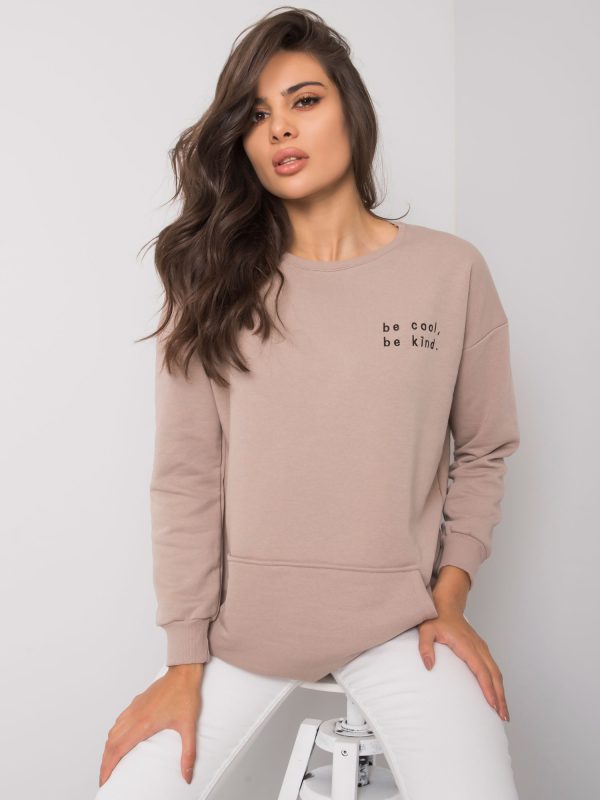 Wholesale Dark beige kangaroo sweatshirt Amalfi RUE PARIS