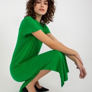 Wholesale Green midi dress with viscose Liliane