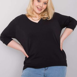 Wholesale Alexandria black plus size sweatshirt