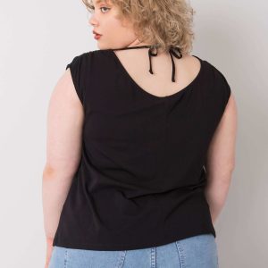 Wholesale Black Penny Cotton Plus Size Blouse