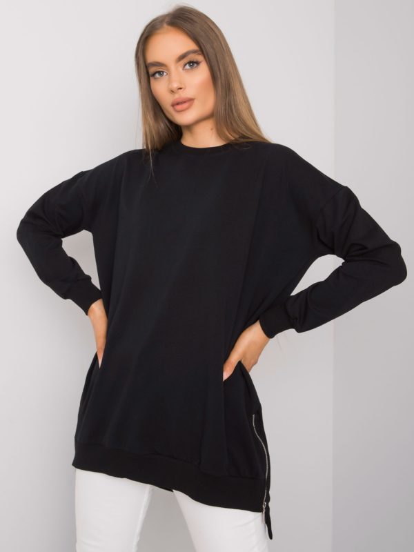 Wholesale Rhiannon Black Long Sleeve Tunic