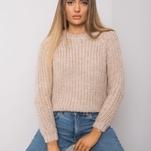 Wholesale Grinnell RUE PARIS women's light beige knitted sweater