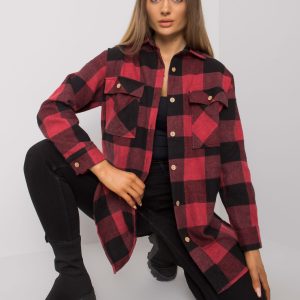 Wholesale Red and black plaid shirt for women Greenville RUE PARIS