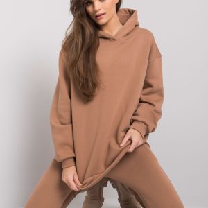 Wholesale Camel sweatshirt two-piece set Lucia