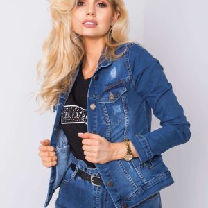 Wholesale Blue denim jacket Erina RUE PARIS