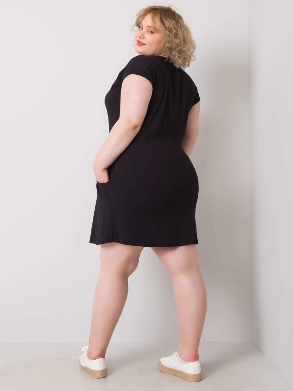 Wholesale Black Plus Size Dress with Kori Pockets