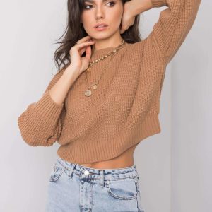 Wholesale Brown classic sweater Claudette RUE PARIS