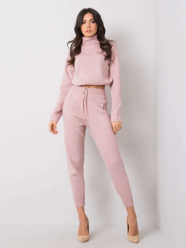 Wholesale Pink knitted set Bernardine RUE PARIS