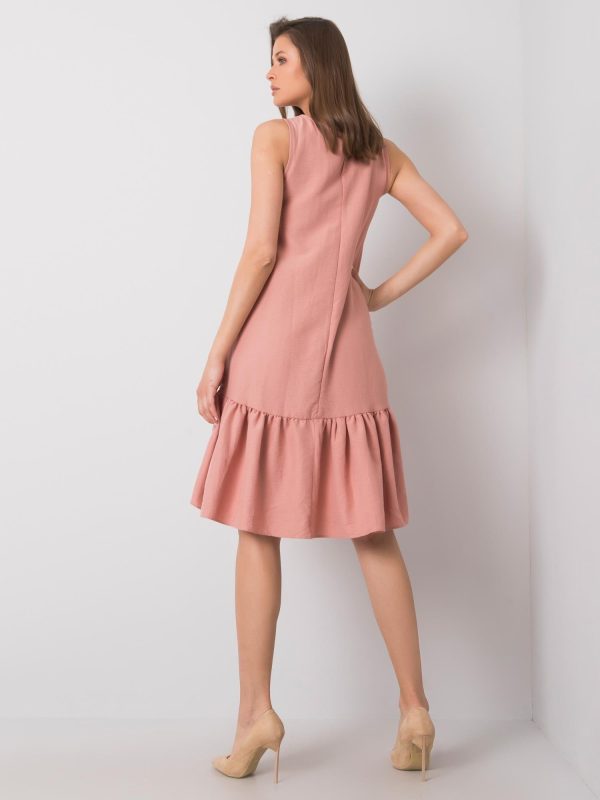 Wholesale Jossie RUE PARIS Dirty Pink Ruffle Dress