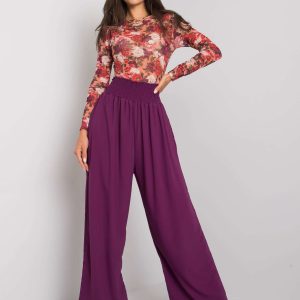 Wholesale Purple wide pants in Lareen RUE PARIS