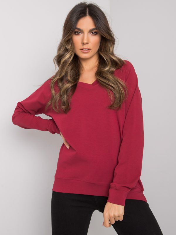 Wholesale Maroon long sleeve blouse Alexie RUE PARIS