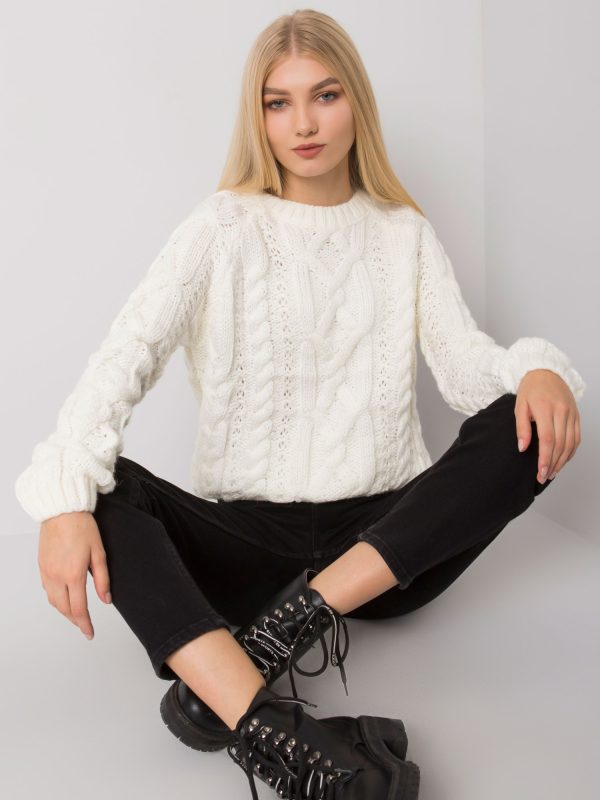 Wholesale Ecru sweater in braids Milford RUE PARIS