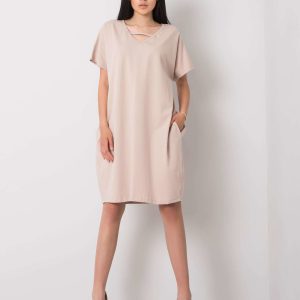 Wholesale Beige casual dress Rianna RUE PARIS