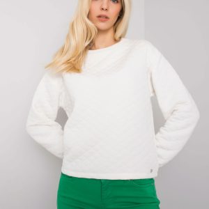 Wholesale Ecru quilted sweatshirt without hood Kerstine