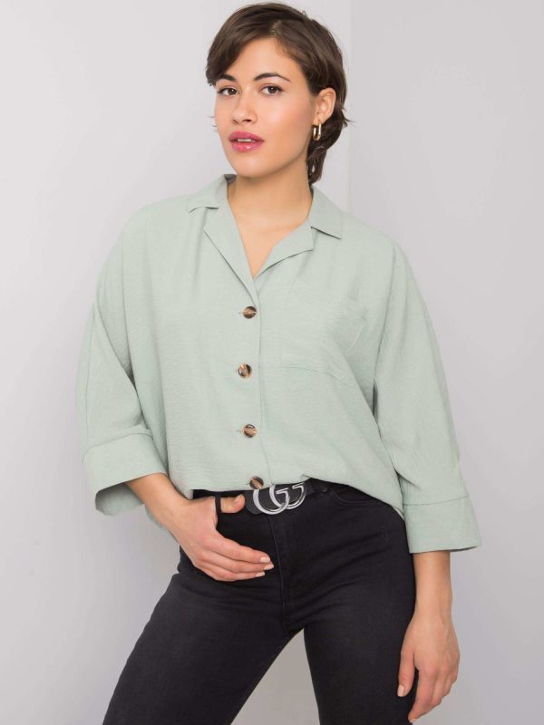 Wholesale Mayra RUE PARIS light green shirt