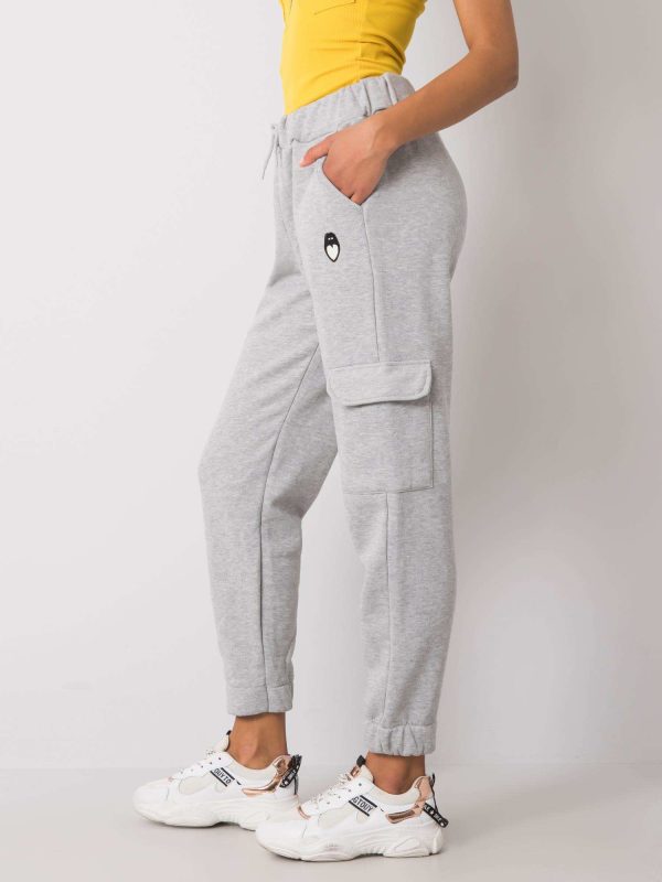 Wholesale Grey sweatpants with pocket Ysela RUE PARIS