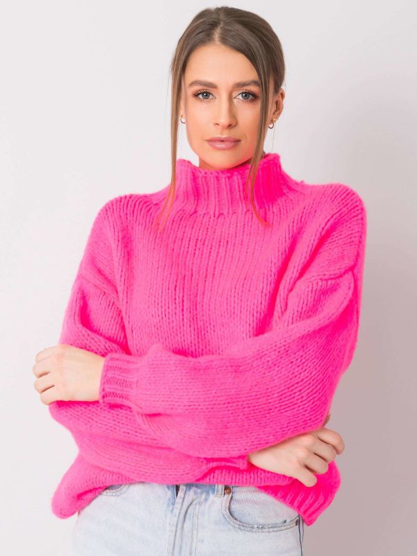 Wholesale Fluo pink sweater Ariana
