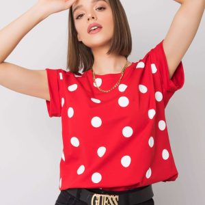 Wholesale Red and white t-shirt Catrina RUE PARIS