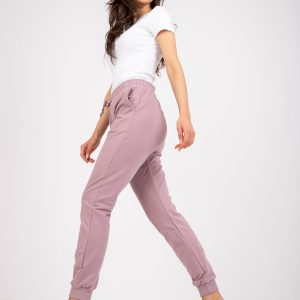 Wholesale Basic high waist dirty pink sweatpants