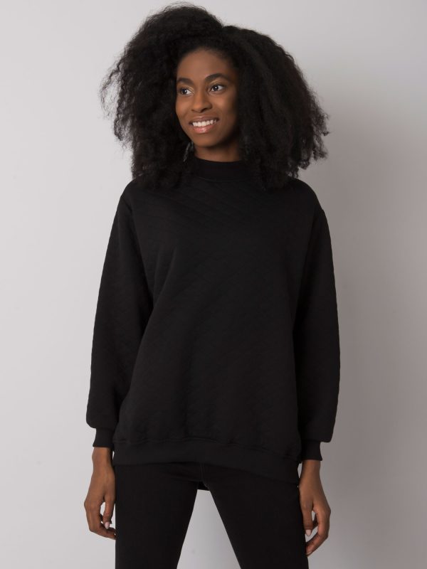 Wholesale Chloe black quilted sweatshirt