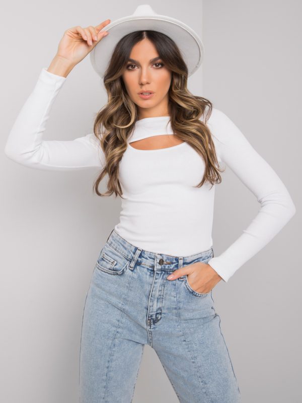 Wholesale White blouse with cutout Jonnelle RUE PARIS