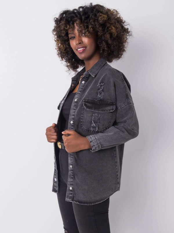 Wholesale Noa RUE PARIS black denim shirt